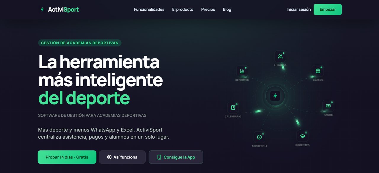 Activisport - Landing page